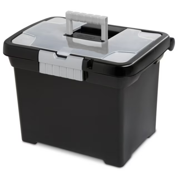 Sterilite Portable Lockable File Box